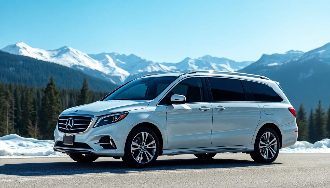 Experience luxurious vancouver to whistler car service with a premium vehicle in stunning mountain scenery.