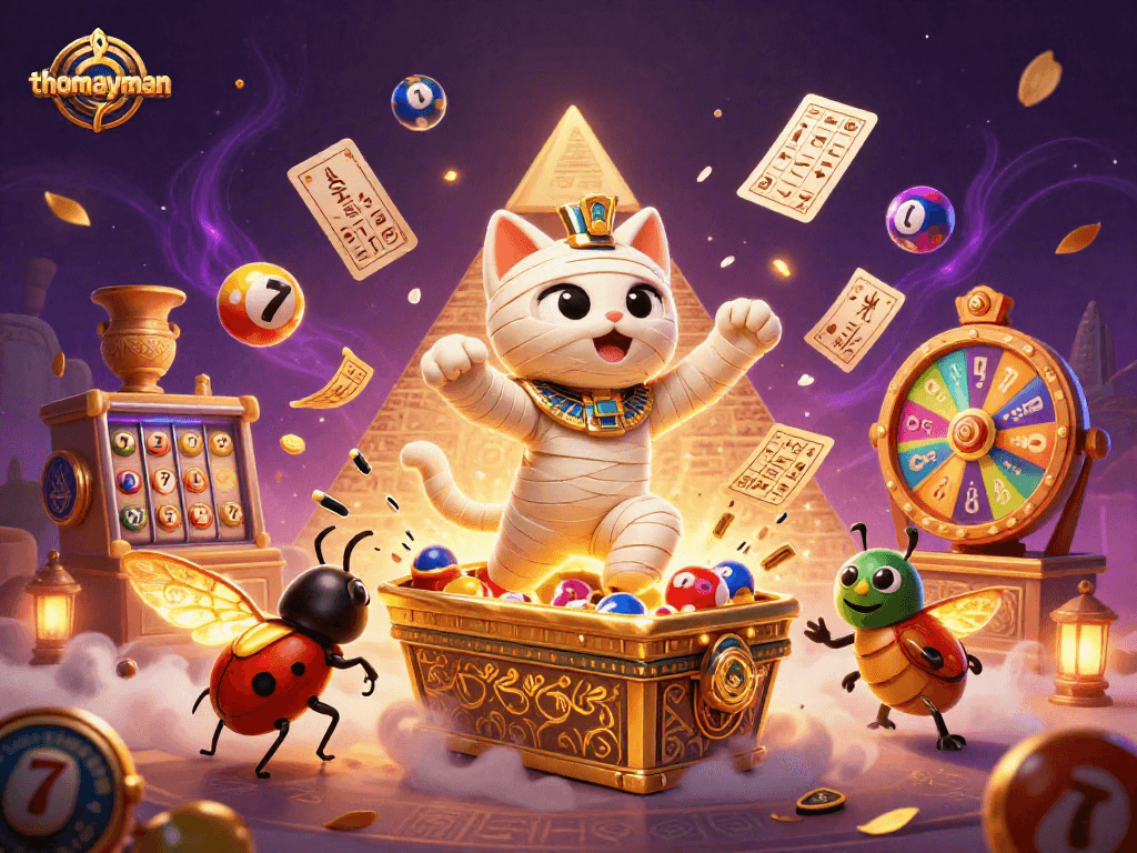 Engage in thrilling gameplay with thomayman, featuring a mummy cat casino adventure!