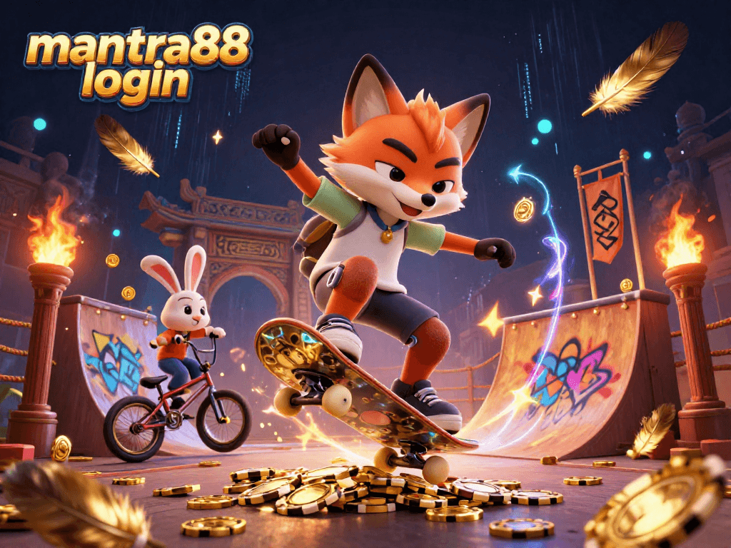 Engage in thrilling gaming with mantra88 login at dynamic casino scene featuring vibrant characters and exciting action.