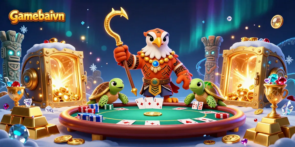 Engage at gamebaivn by playing immersive poker against dynamic characters in a dazzling casino setting.