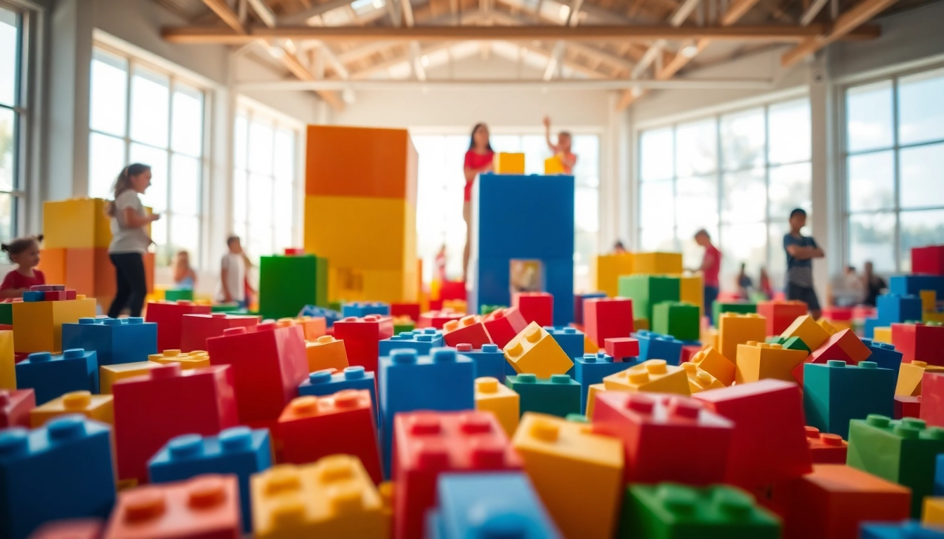 Experience joy as children discover more through giant building blocks in a vibrant indoor space.