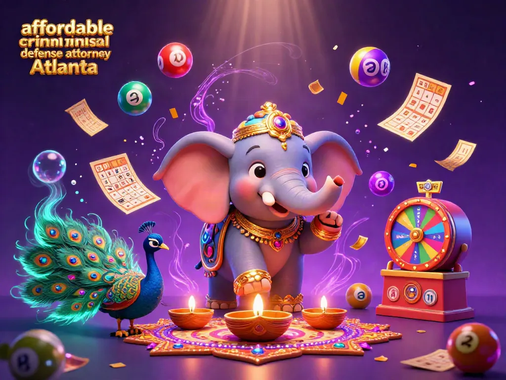 Join the action in this vibrant 3D illustration featuring an affordable criminal defense attorney Atlanta amidst casino excitement.