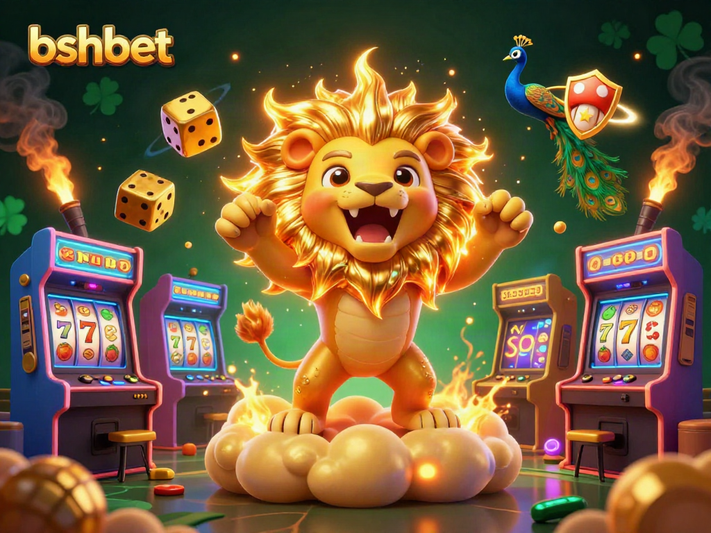 bshbet showcases a thrilling casino scene with vibrant characters and adventurous gaming elements.