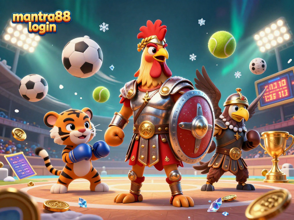Experience thrilling gameplay with mantra88 login amidst dynamic sports elements and exciting casino atmosphere.