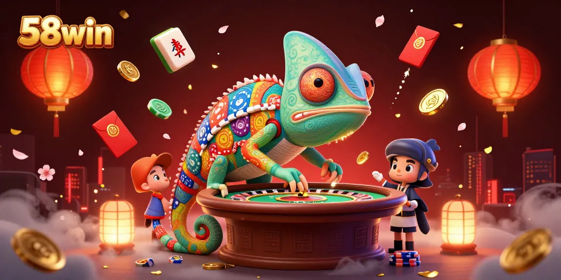 Experience the vibrant world of 58win casino with dynamic characters and rich gambling elements.