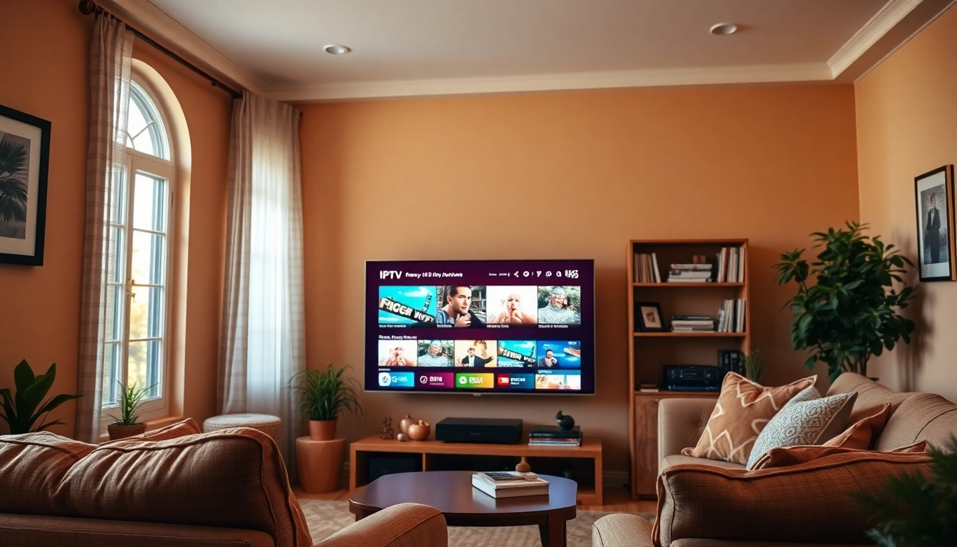 Enjoying vibrant IPTV Norway service on a Smart TV in a cozy living room.