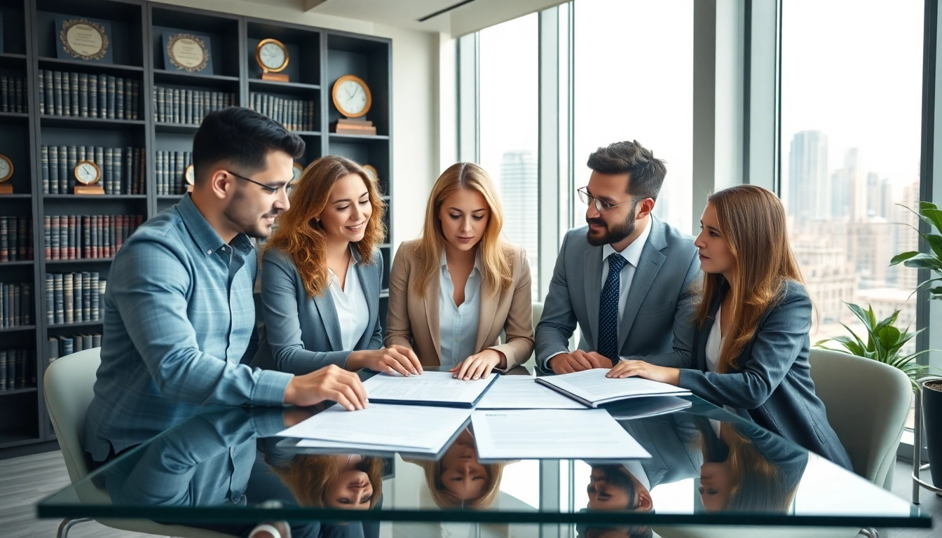 Engaging discussion on Title Insurance Services among professional agents in a modern office.