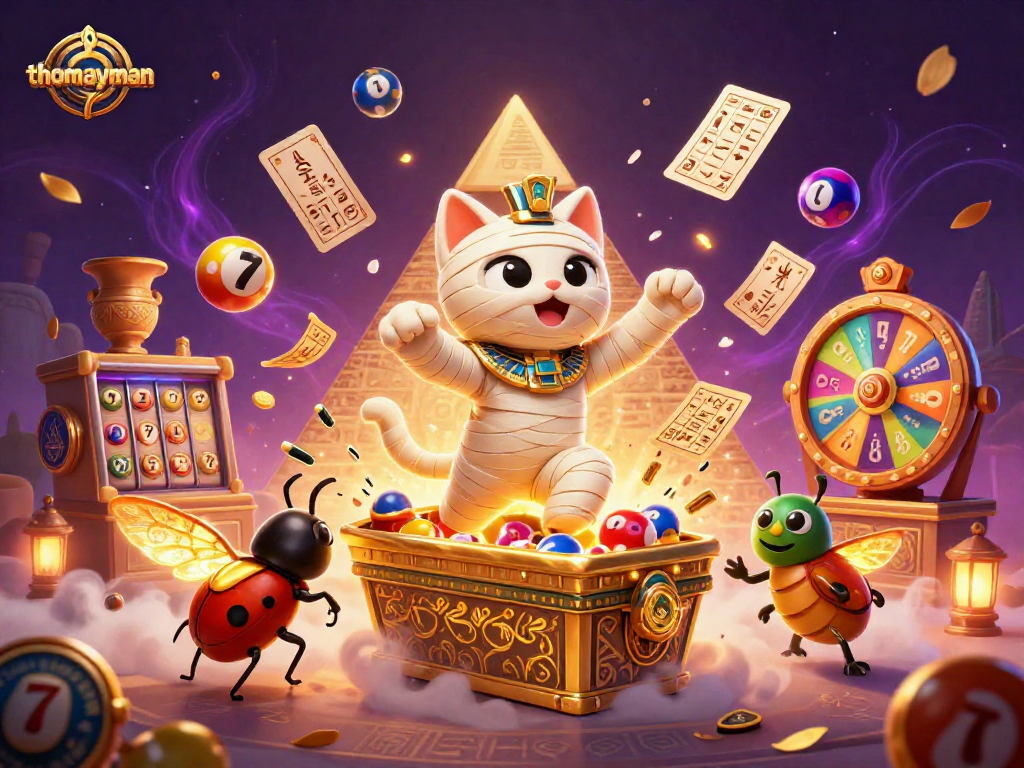Engage in thrilling gameplay with thomayman, featuring a mummy cat casino adventure!
