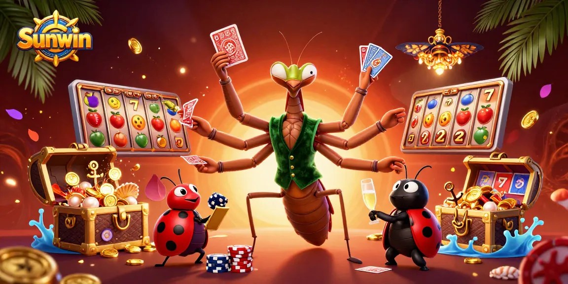 Experience the thrill of Sunwin with vibrant, animated characters and engaging casino elements.