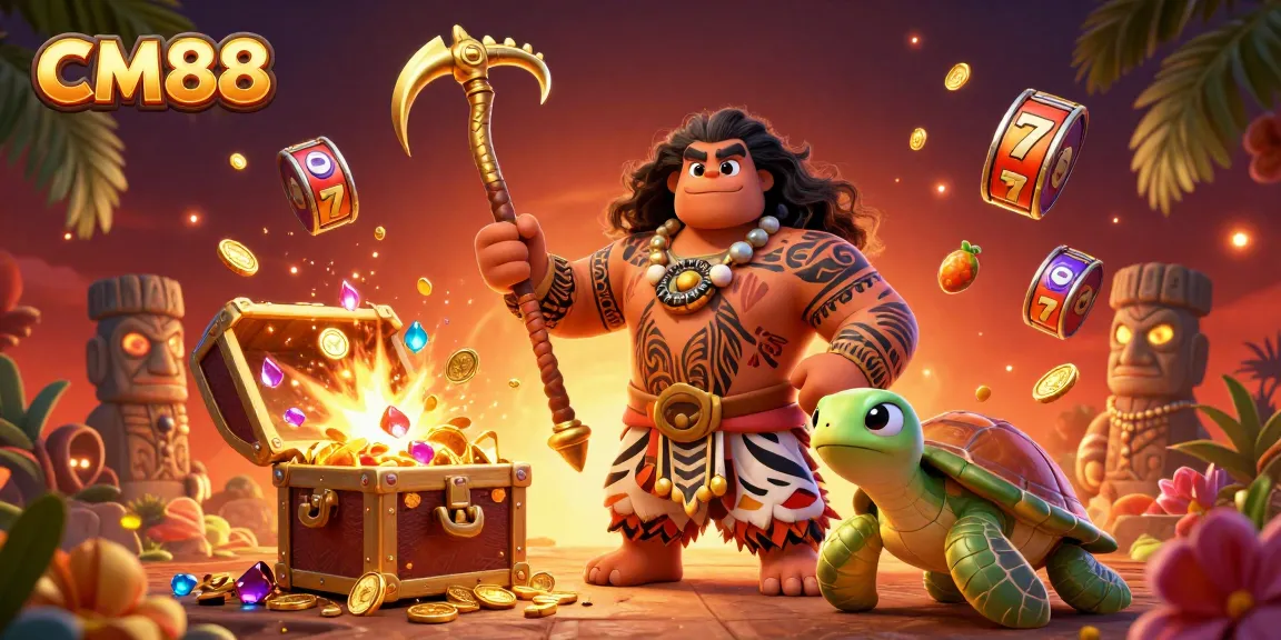 Experience CM88's thrilling casino action with a demigod and treasures in 3D illustration.