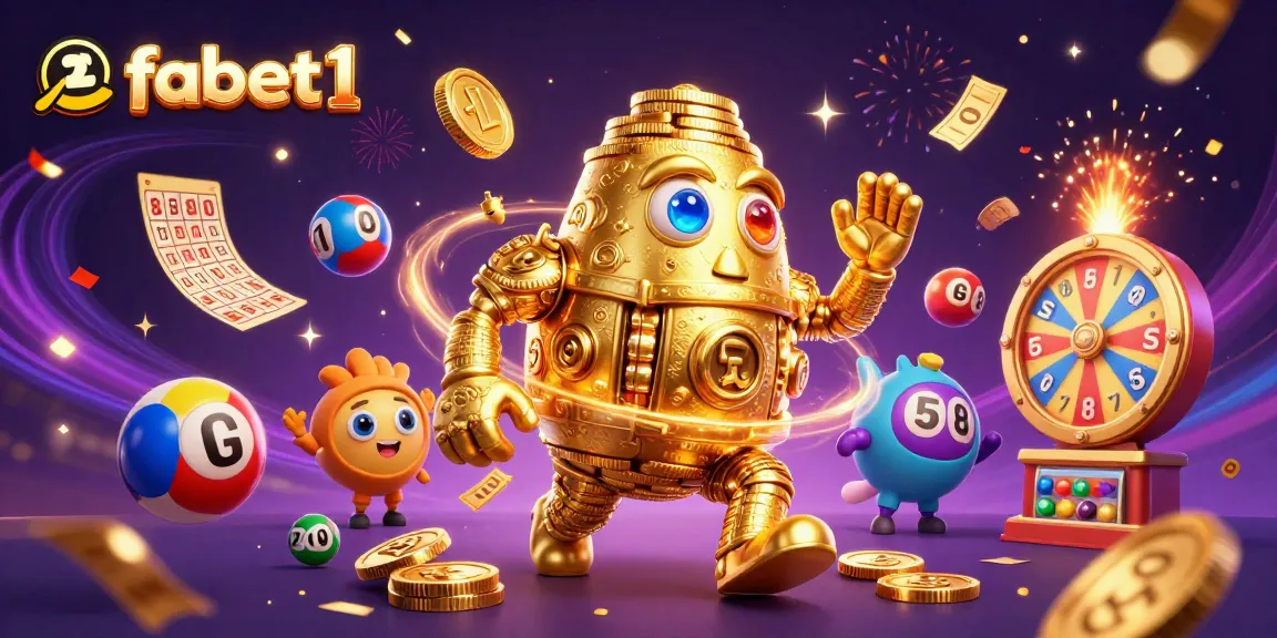 Experience innovative fun with fabet1's lively lottery and bingo theme illustration.