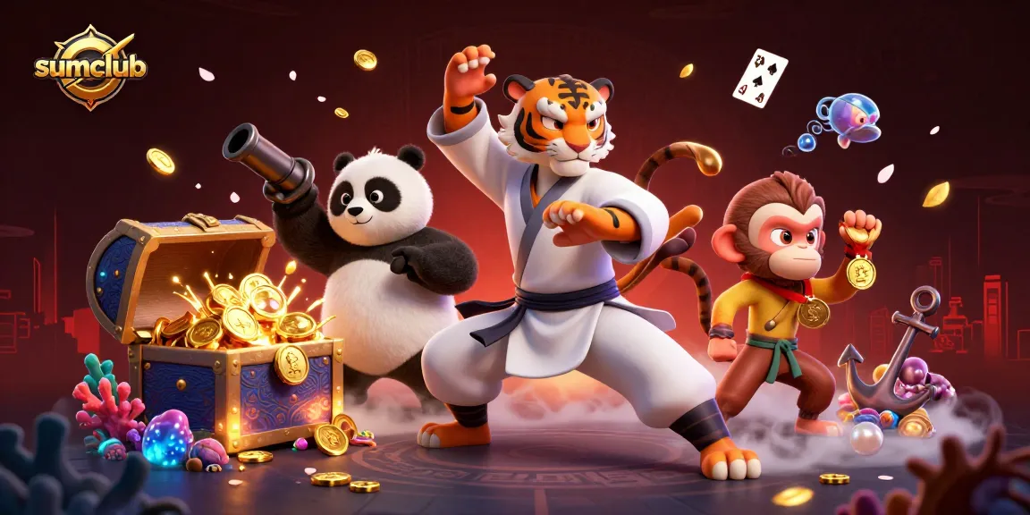 Experience thrilling gameplay at sumclub with cartoon characters stealing treasures and showcasing casino excitement.