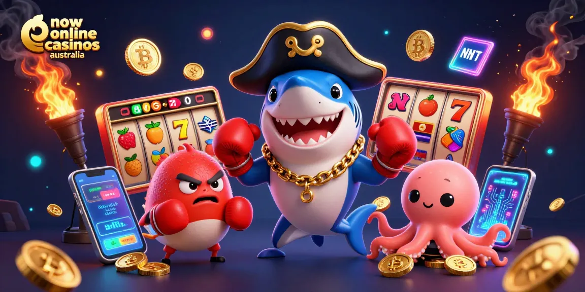 Spin to win at new online casinos Australia with playful sea creatures and vibrant game elements.