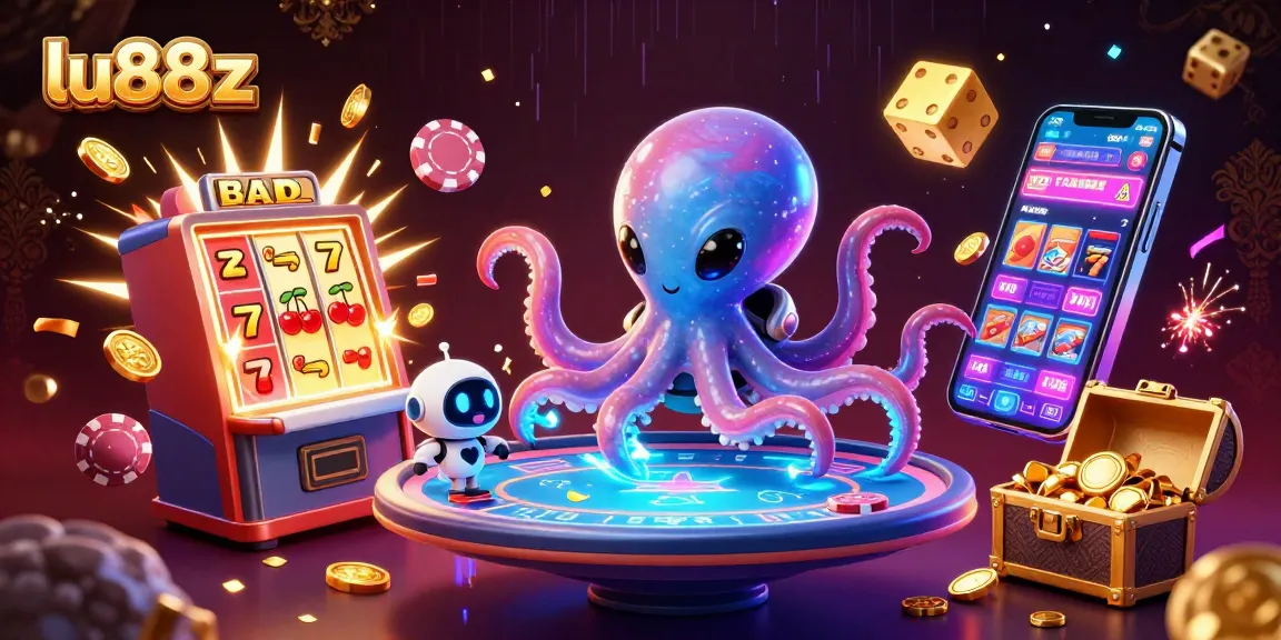 Experience thrilling games at lu88z with our cartoon alien octopus and exciting poker action.