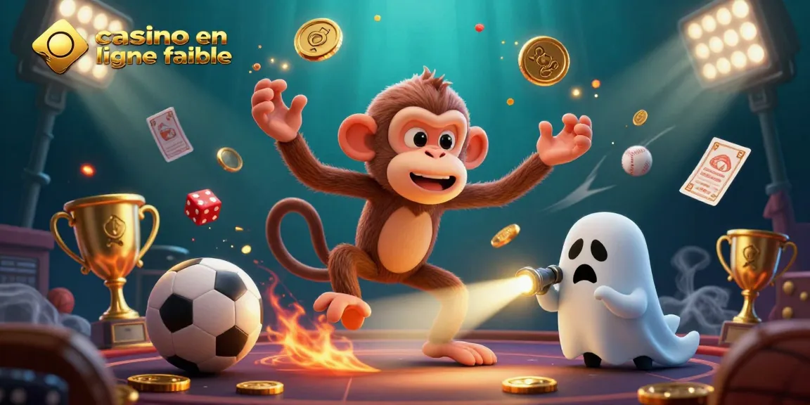 Une illustration 3D dynamique montrant le poltergeist de casino en ligne fiable en train de jongler avec des objets dorés.