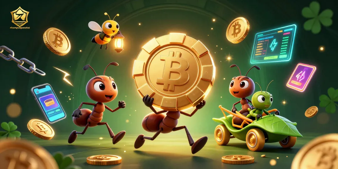 Engage in thrilling strategies at nhanquagamebai with a hefty golden poker chip and animated characters.