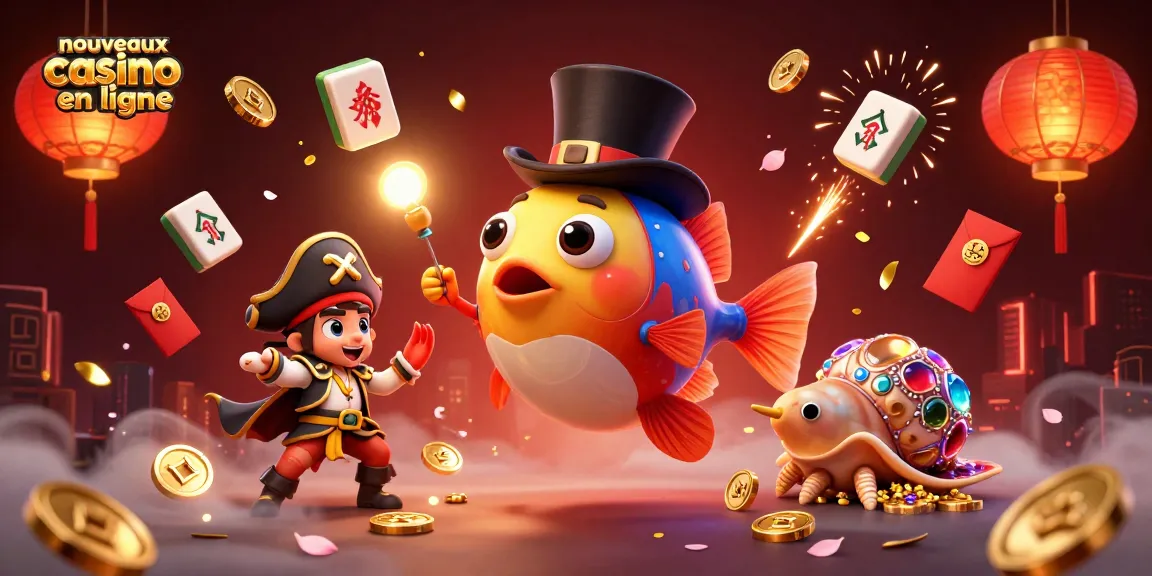 Les nouveaux casinos en ligne s'illuminent avec un poisson-lanterne, une crevette et un escargot au trésor attirant des pièces d'or.