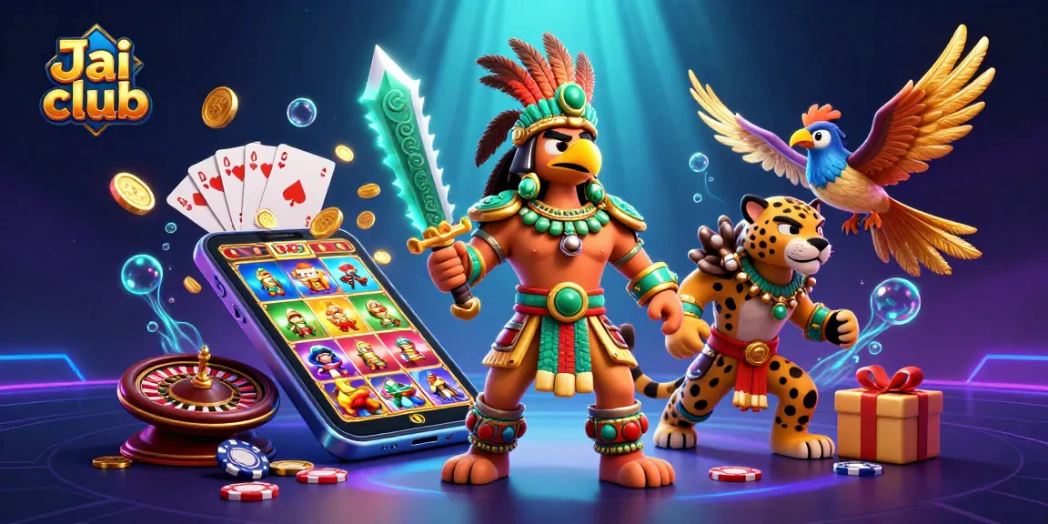 Engage with Jai club through exciting slot games, featuring dynamic characters and vibrant gaming elements.