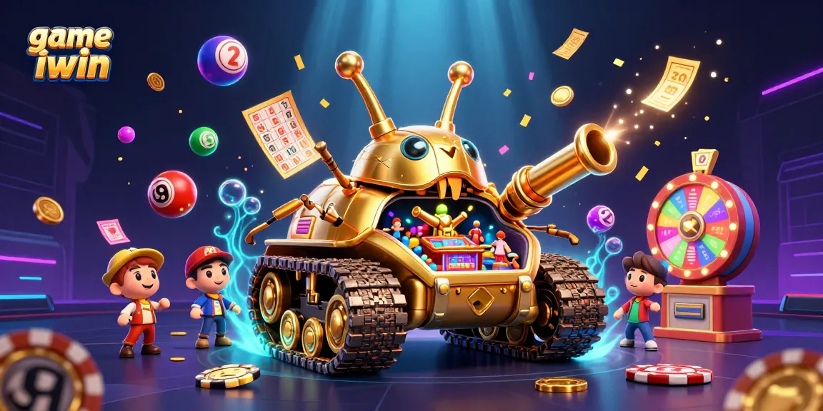 Experience the excitement of game iwin with a vibrant casino-themed digital illustration.