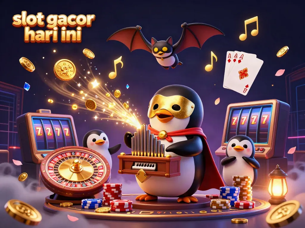 Experience the excitement of slot gacor hari ini with animated characters and dynamic casino elements.