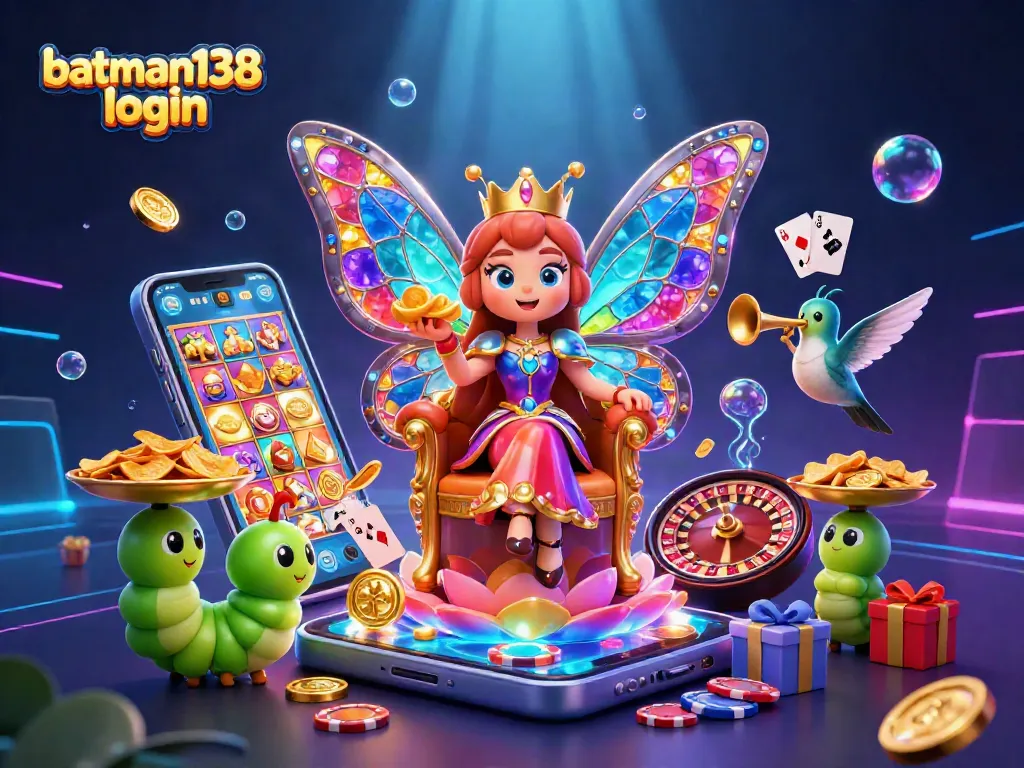 Engage in the batman138 login experience with animated casino characters and vivid game elements.