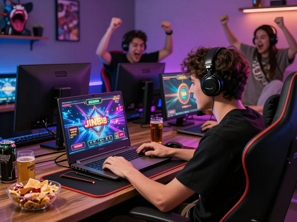 Trải nghiệm chơi game online trên Jin88 với không gian hiện đại và sinh động.