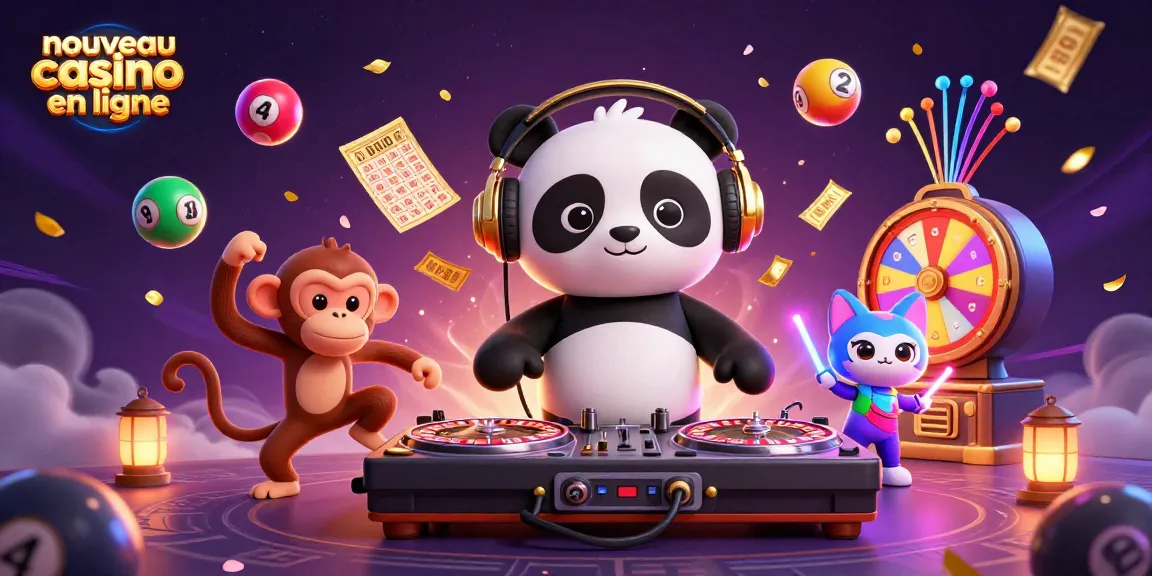 Le nouveau casino en ligne propose une scène dynamique avec un DJ panda et des jeux de loterie colorés.