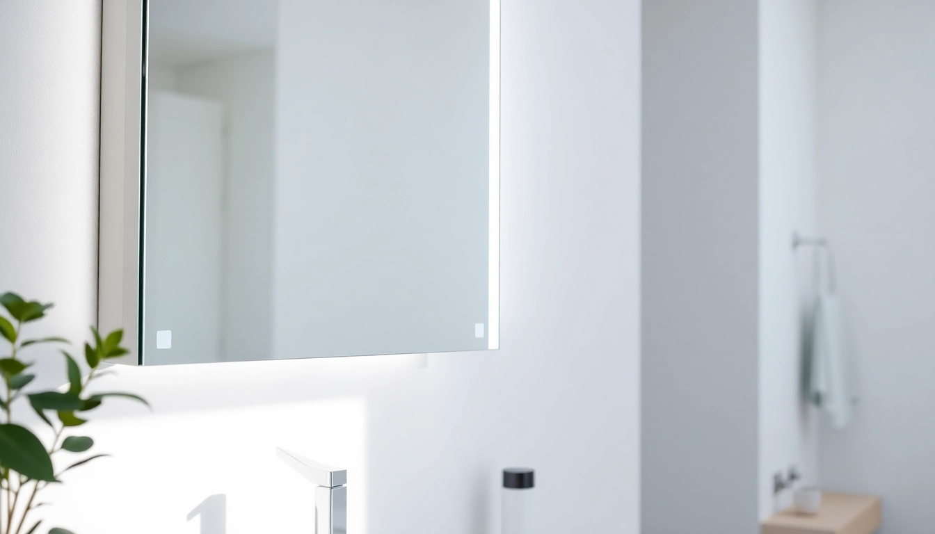 Elegante badezimmer spiegelschränke beleuchtung mit modernem Design und integrierter Beleuchtung.