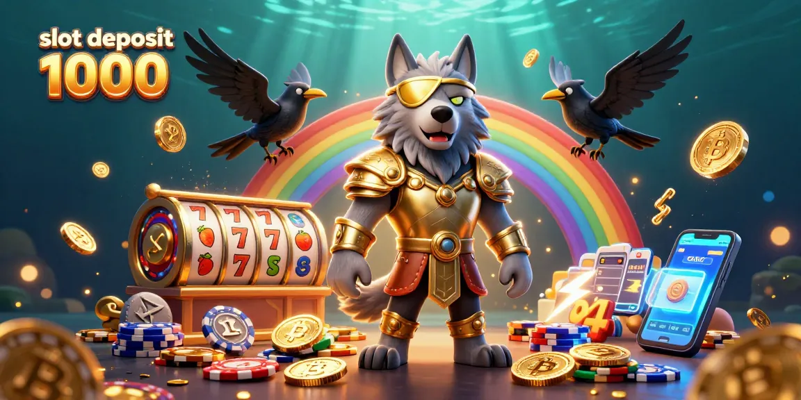 Experience the thrill of slot deposit 1000 as Odin and his ravens guide you across a vibrant casino landscape.