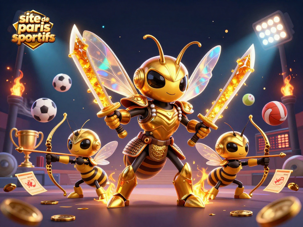 Pariez sur le site de paris sportifs avec une illustration captivante d'un hornet et d'archers en pleine action.