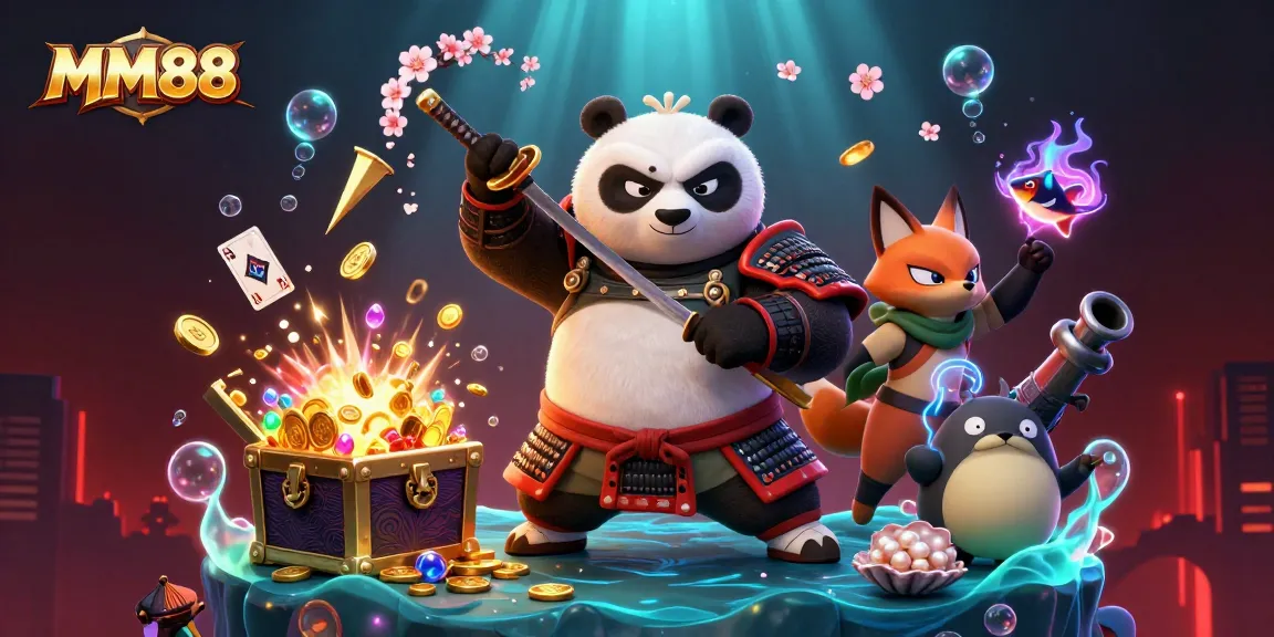 Experience the thrill of MM88 with vibrant characters, golden treasures, and intense energy.