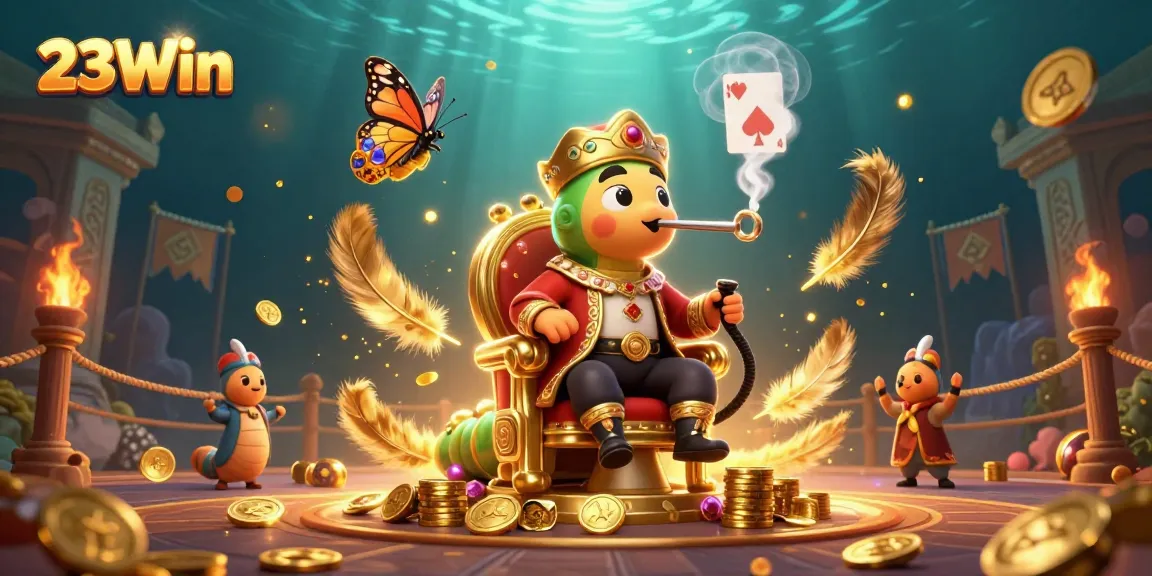 Engage in thrilling gambling action at 23Win with vibrant casino-themed illustration.