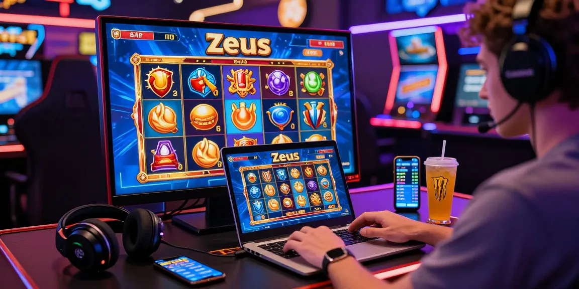 Slot Zeus gaming experience with vibrant graphics and player engagement in a digital casino.