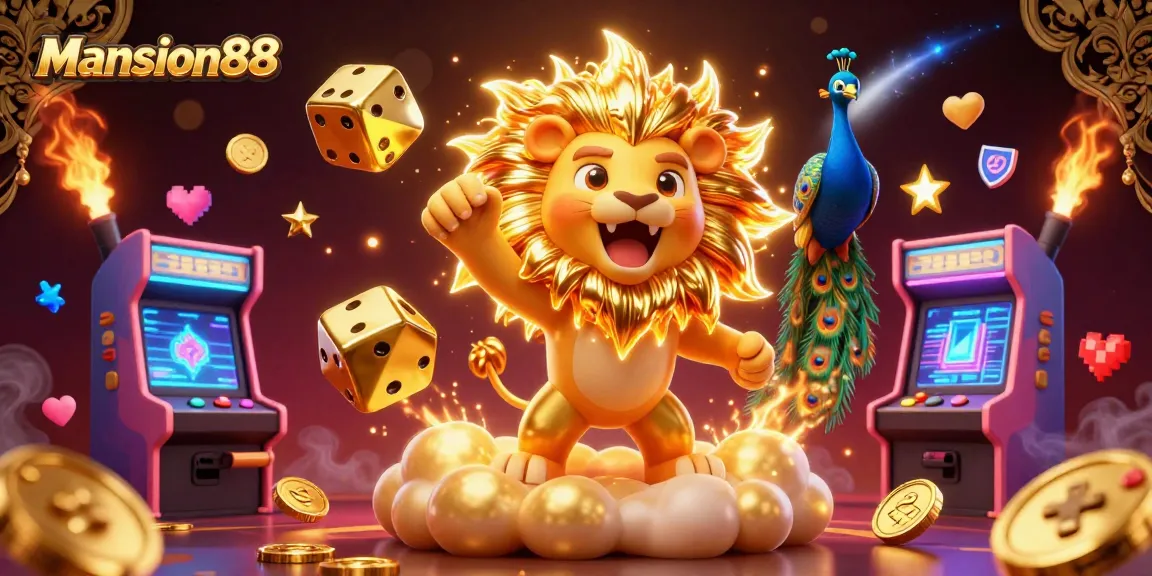 Mansion88 provides players with thrilling experiences, featuring golden dice and vibrant game elements.