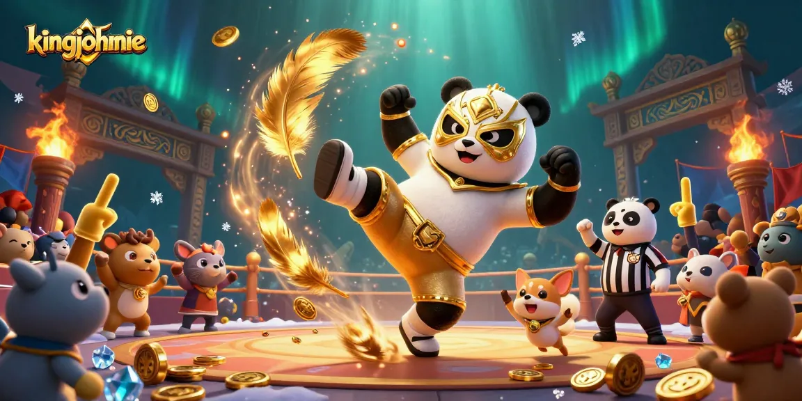 Join kingjohnnie's thrilling battle in a vibrant illustrated casino scene with dynamic characters!
