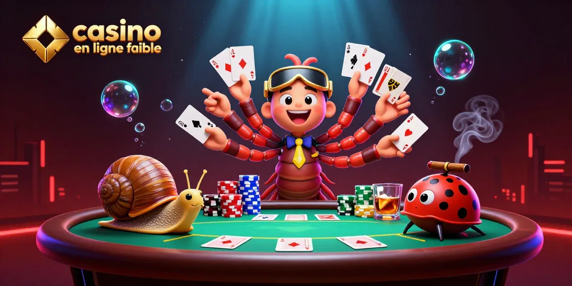 Plongez dans l'excitation d'un casino en ligne fiable avec une illustration de dealer et des jetons.