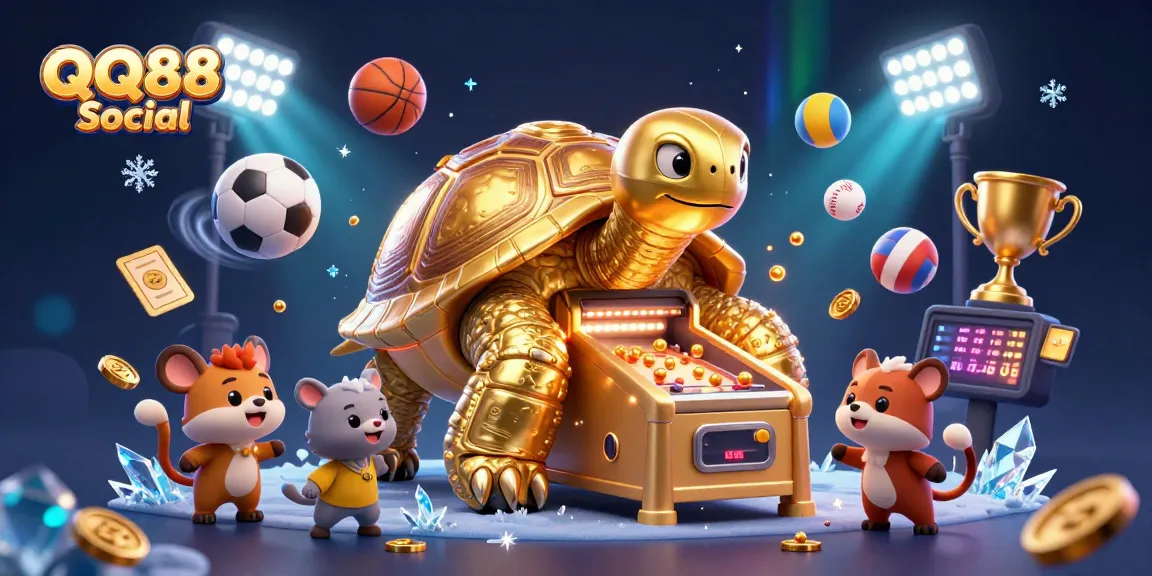 Engage with thrilling betting experiences at QQ88 Social, showcasing a vibrant 3D casino illustration.