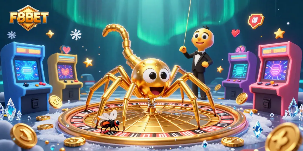 Engage in thrilling gameplay at F8BET with vibrant scenes of animated characters and casino elements.