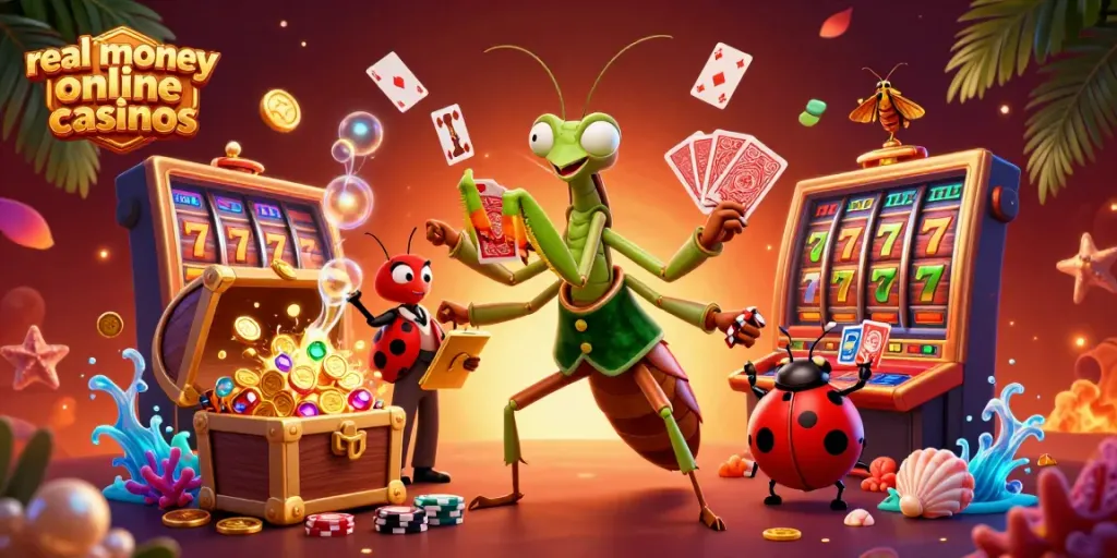 Experience the thrill of real money online casinos with giant characters and rich casino elements.