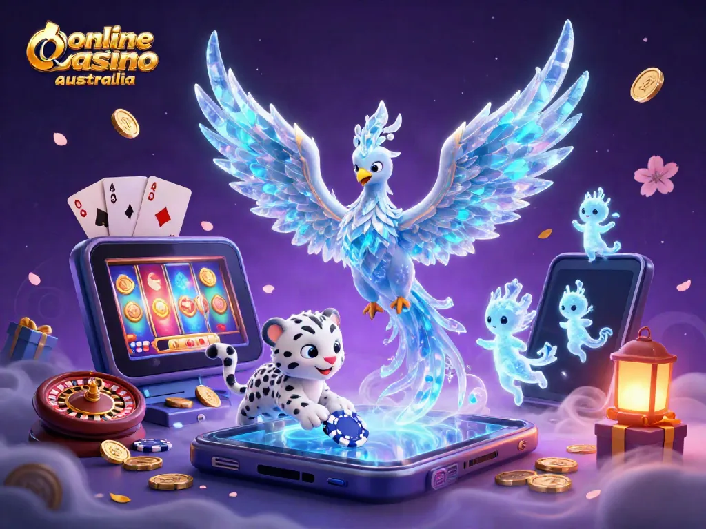 Experience the excitement of an online casino Australia featuring vibrant characters and dynamic gaming elements.