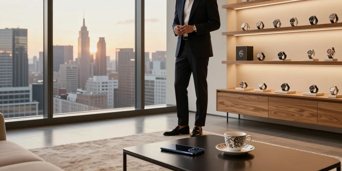 luxury111 koleksi jam mewah di apartemen urban yang elegan