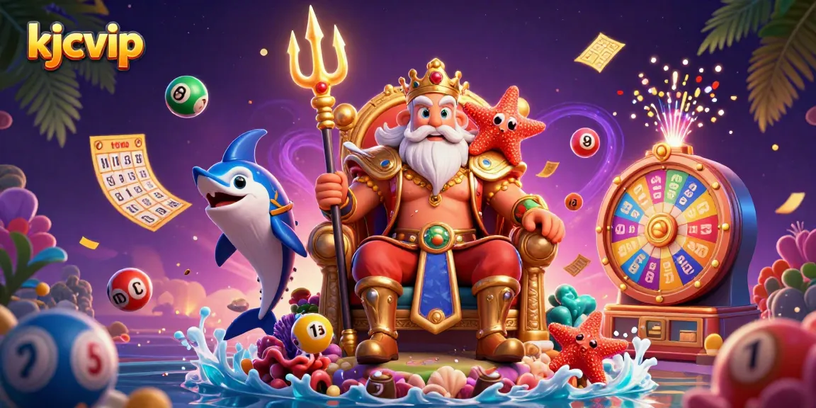 Experience thrilling gaming at kjcvip with Neptune and vibrant lottery elements in action.