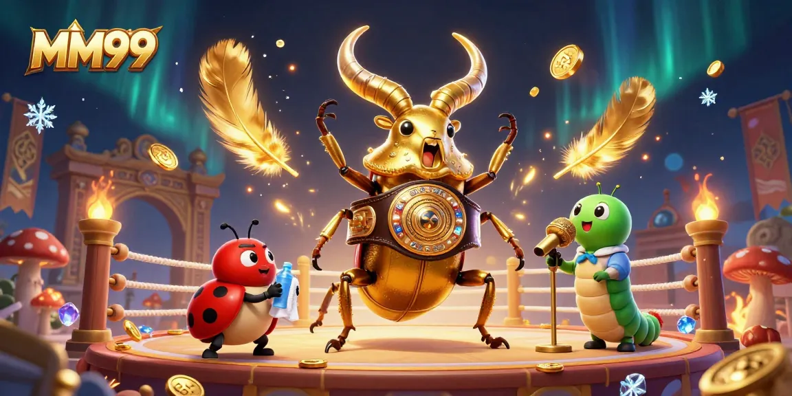 Engage in thrilling gameplay at MM99, featuring a dynamic 3D casino scene with exciting characters and elements.
