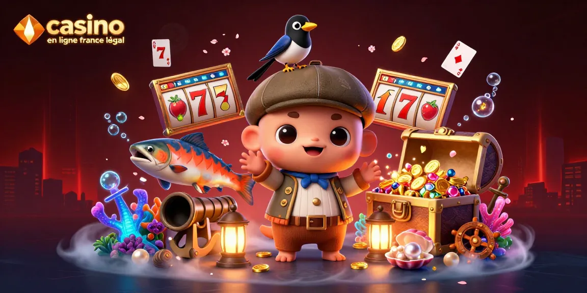 Jouez sur un casino en ligne France légal avec des machines à sous colorées et des éléments animés.