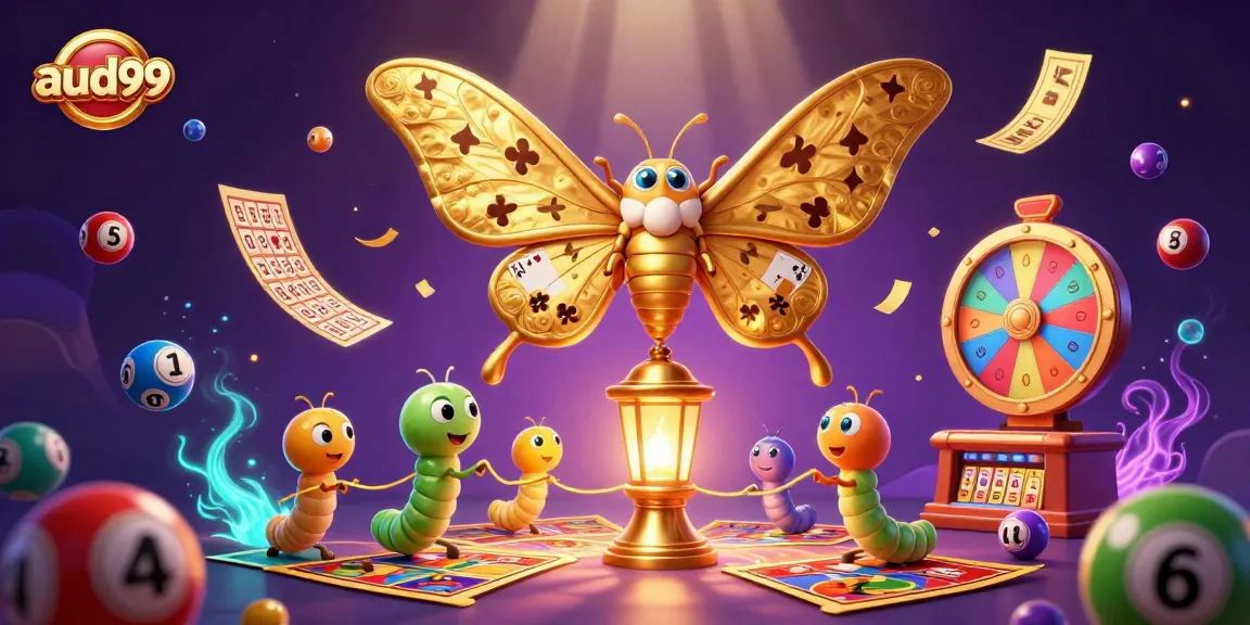 Engage with aud99 by exploring vibrant lottery challenges and casino rewards in a 3D animated scene.