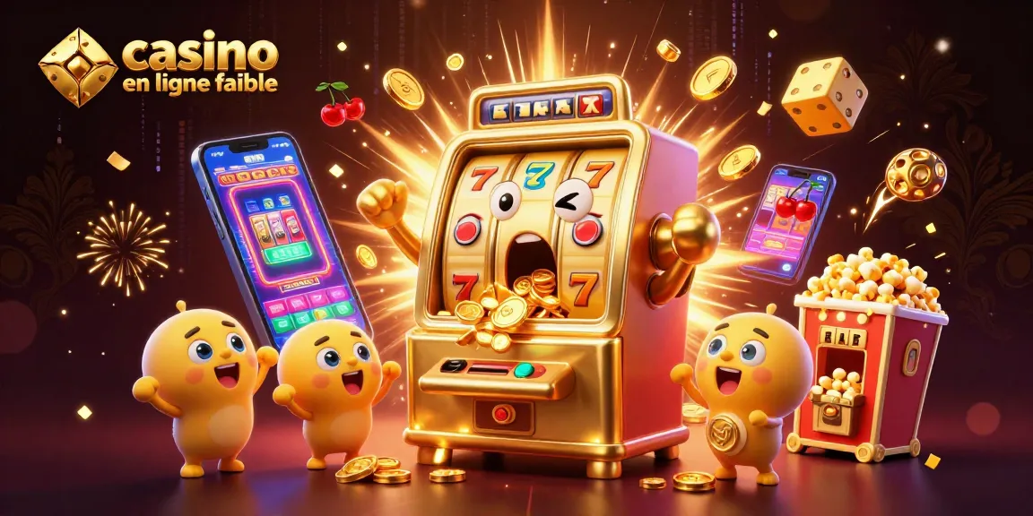 Une scène colorée croulant sous les pièces d'or, des machines à sous et une ambiance festive, idéale pour un casino en ligne fiable.