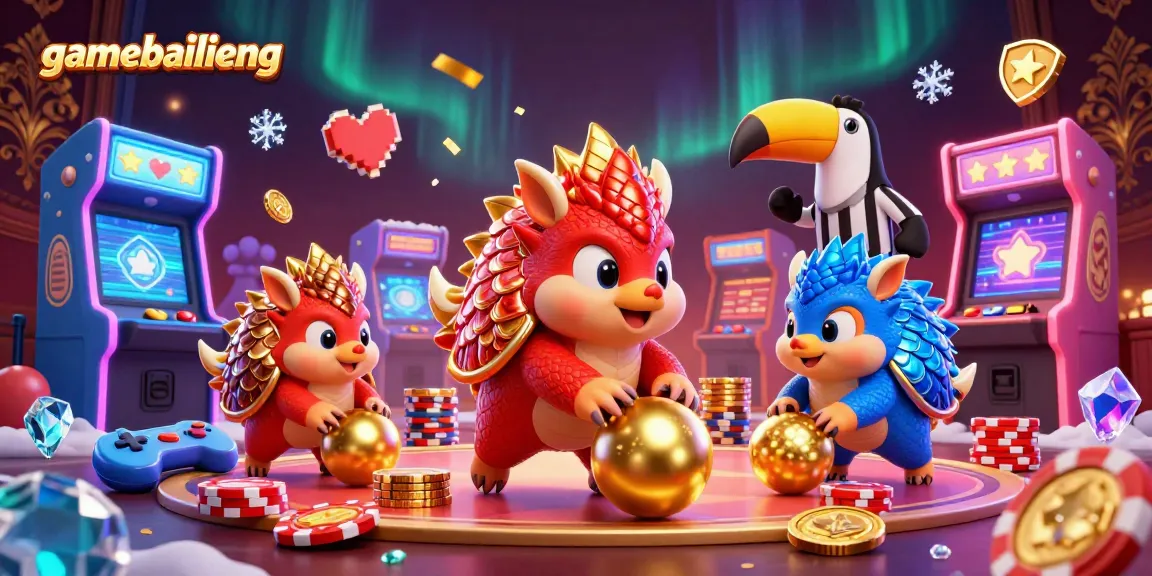 Engage in thrilling gameplay at gamebailieng with dynamic pangolin characters and vivid casino elements.