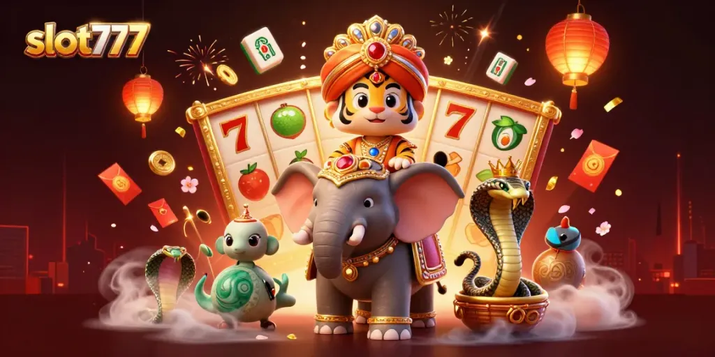 Memenangkan slot777 dengan elemen permainan beruntung pada ilustrasi 3D menarik.