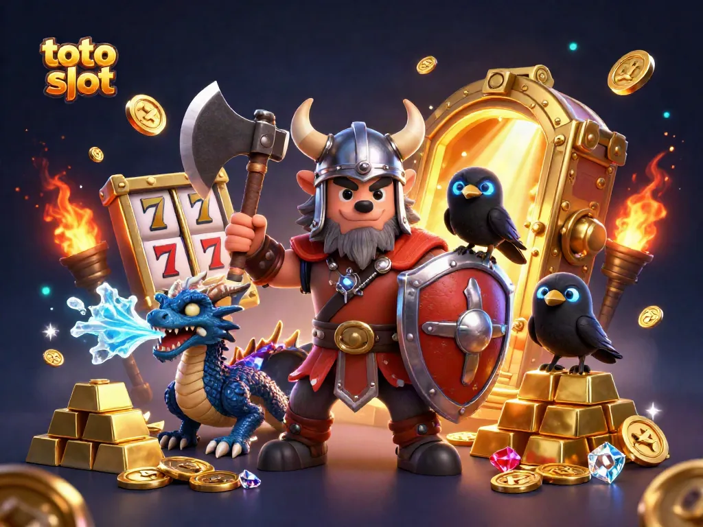 Experience thrilling wins with toto slot as Viking characters delve into a treasure-filled adventure.