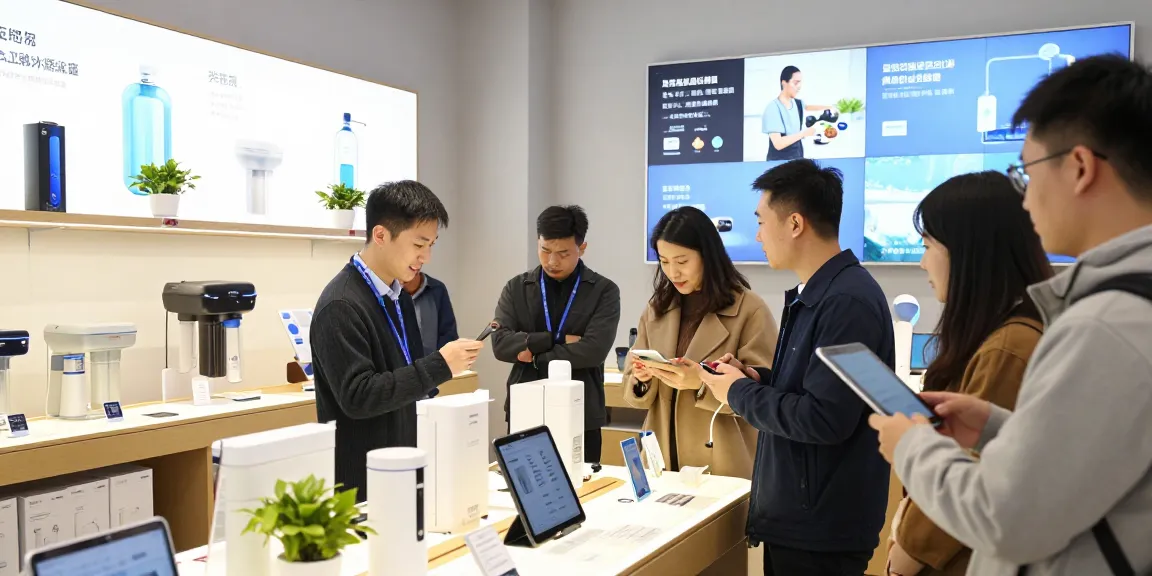 Shoppers exploring high-quality water filtration products at ebbfilter.com retail store